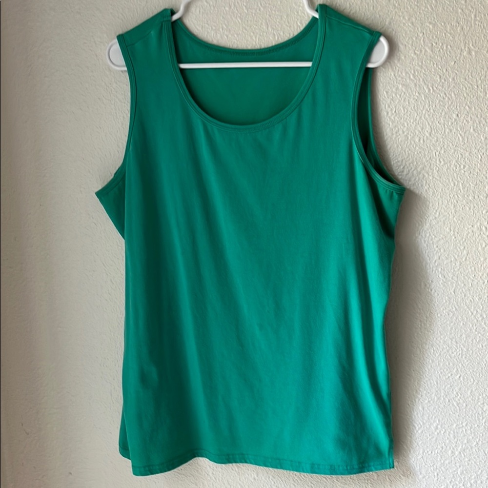 Emerald Green Tank Top with Soft Knit Fabric